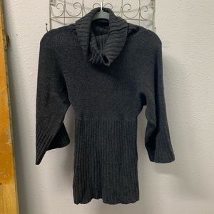 Forever 21 Cowl Neck dark grey sweater size small